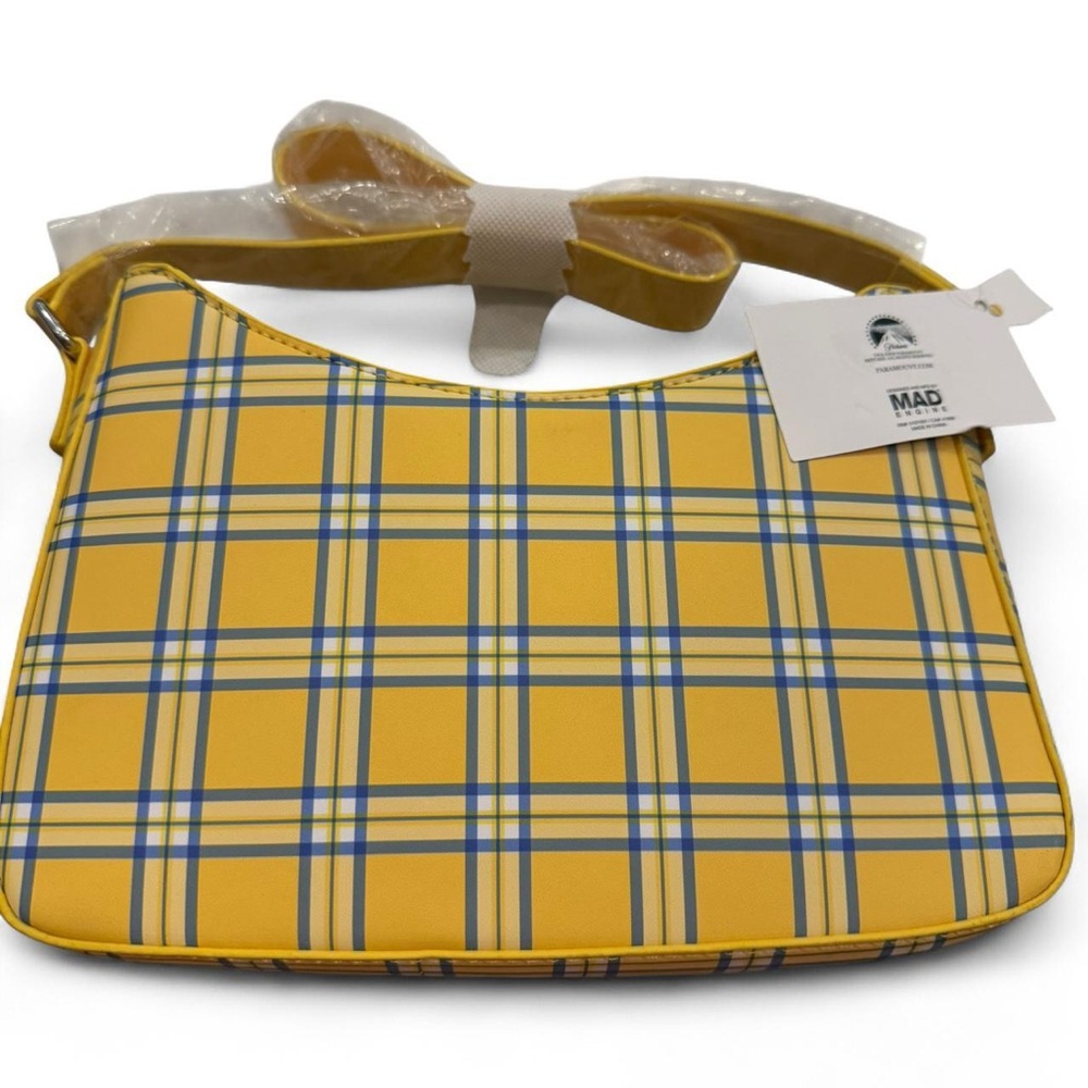 Clueless Yellow and Blue Plaid Shoulder Bag - Picture 5 of 7
